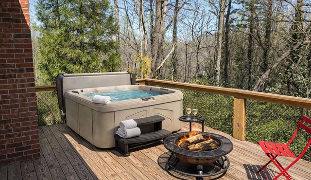 Adorable 1-bedroom 1.5 bath house with Hot tub in charming Tryon