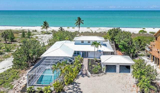 Beachfront Private Pool Home - Sanibel Shuffle Beach House