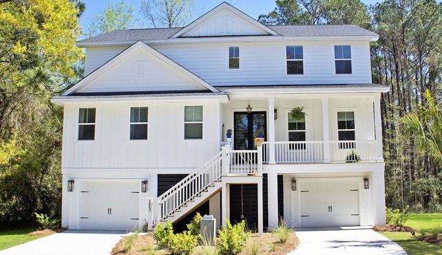 Beautiful luxurious executive home located eight minutes from beach and golf.