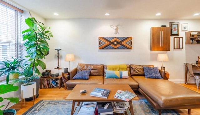 Bedroom in thoughtfully decorated East Passyunk home (South Philadelphia)