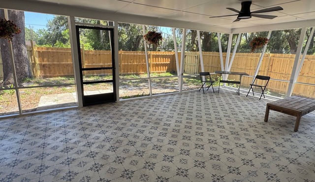 Boutique Mid-Century Home by Villages Fenced Yard