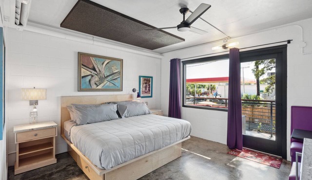 Boutique Vera Hotel Room 203: King Room in the Heart of Folly Beach