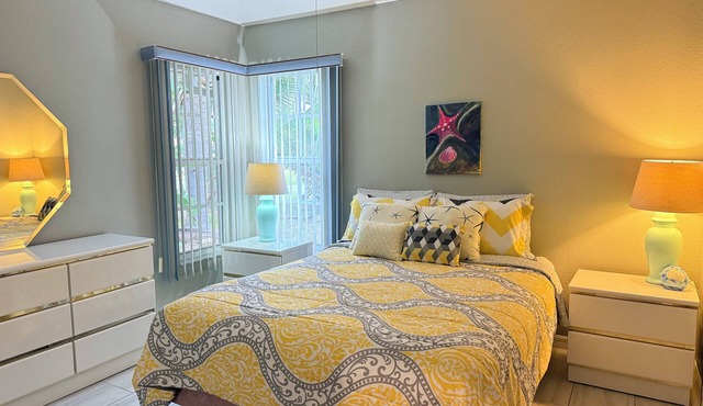 bright and comfortable 3-bedroom 2 bath sits directly on a peaceful canal.