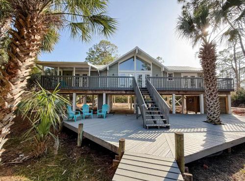 Canal Front Pet Friendly Boat Dock St George Island-Beach access