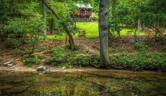 Chimney Path on Fightingtown Creek - Pet Friendly | Creekside Firepit | Game Room
