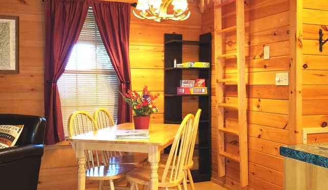 Clean, private cabin just 3 miles to Waynesville on a paved road. 1 of 2 cabins