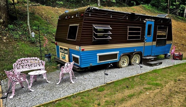 Cute Off-Grid Camper on an Exotic-Animal Farm for a Unique Getaway near Charleston, West Virginia