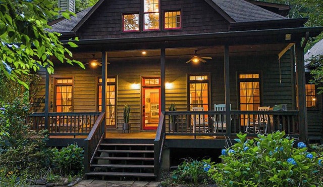 Embrace nature's beauty in the Great Smoky Mountains with patio