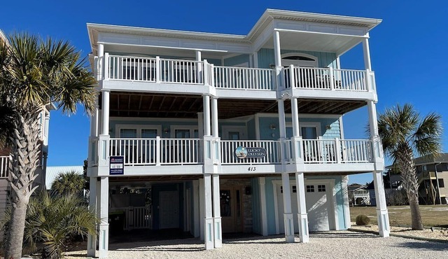 Experience luxury at 413 SSB - Lucky Old Sun: a 5BR 5BA retreat in beautiful Sunset Beach.
