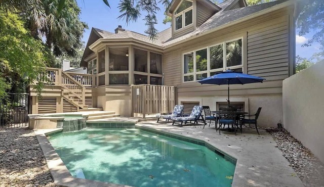 Hidden Sea Pines Gem | Pool, Spa, Pet Friendly