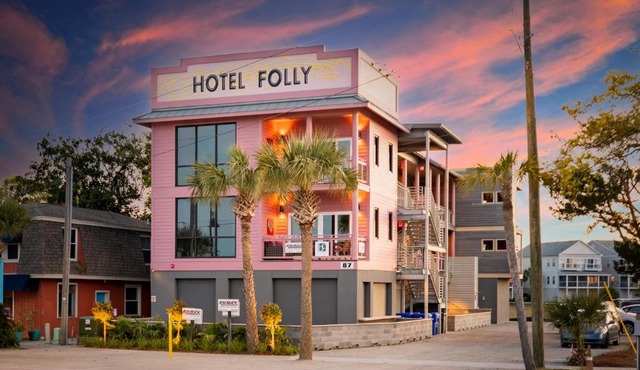 Hotel Folly with Marsh and Sunset Views