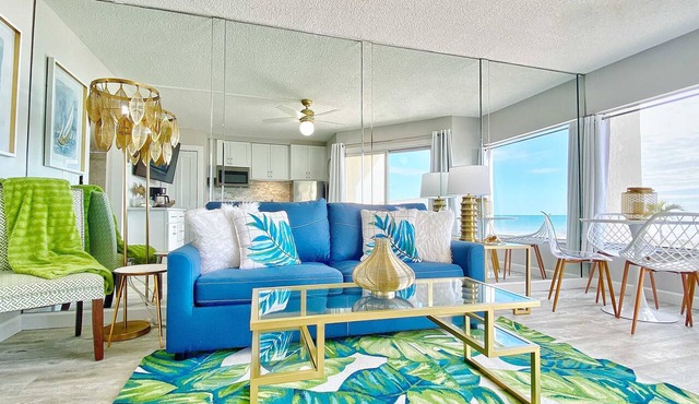 Inviting Gulf front condo with pool beach access private balcony and central AC