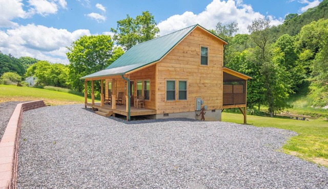 Jones River Cabin | Riverfront Stay with Hot Tub | Near West Jefferson