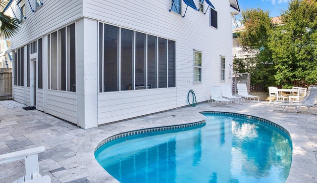 Large Tybee Home With Private Pool, Walk to Beach