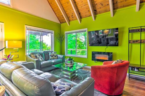 Mtn-View Gem in Lake Lure w/Game Room & Fire Pit