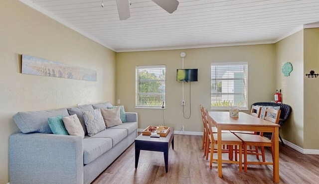 Newly remodeled, bayfront studio with dock, views & open water access