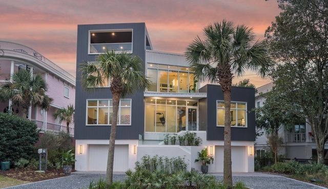 Ocean & inlet-view 4BR with private pool, hot tub, and elevator.