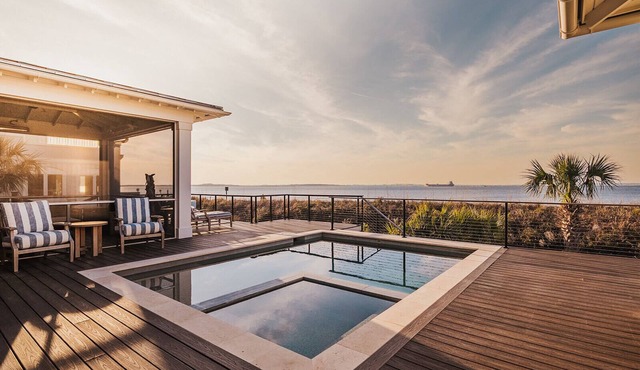 Oceanfront Luxury Living Private Pool, Private Beach Access by Tybee Cottages