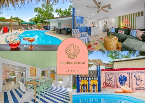 Resort Style Backyard Tiki Bar Pool Hot Tub