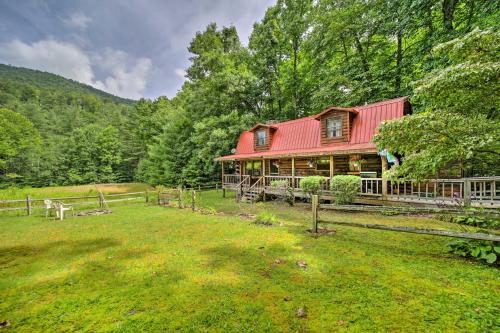 Scenic Creekside Cabin w/Wraparound Porch!