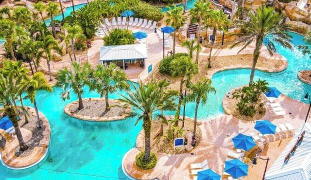 Spring Break 3-bedroom resort in tranquil Kissimmee with fitness room and AC