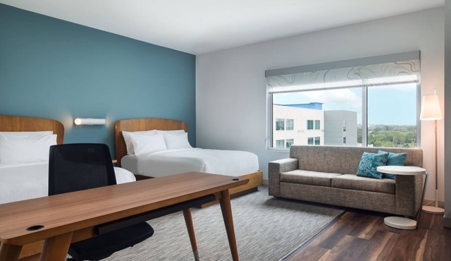 Studio 2 Queen | Element Orlando | Full Kitchen, Sofa Bed & Pool Access