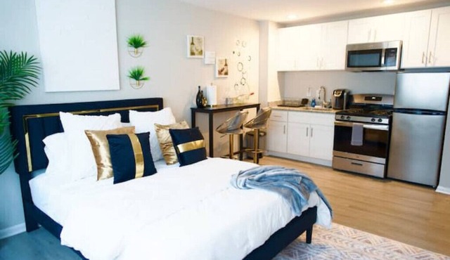 Stylish Studio w/Free Parking/Close to Metro/Fast WIFI