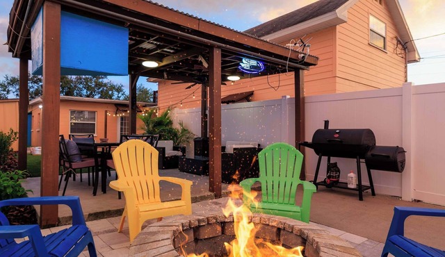 Trailside Home with Fun Game Yard