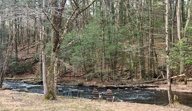 Tranquil 1-bedroom stream side cottage with AC in charming Pocono Mountains