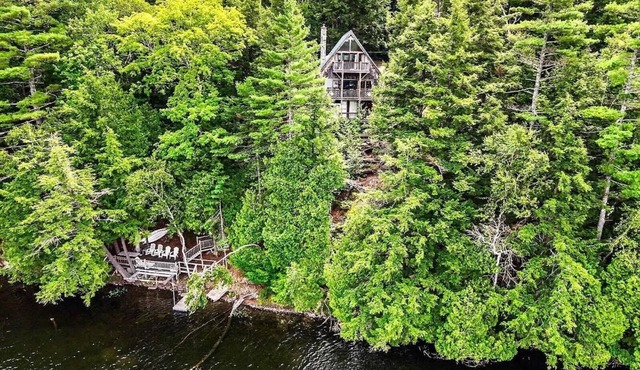 Tranquil Waterfront A-Frame Chalet! Endless fun swimming, kayaking and more! in Hartland