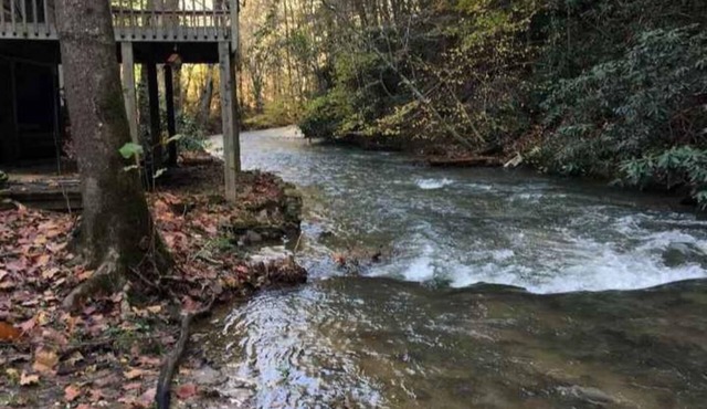 Waterfront Walden's Creek Hot Tub Deck Firepit 10 min from Pigeon Forge