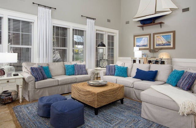 Beach Cottage w/ 2 Golf Carts! Oversized Porch, Near Pool/Hot Tub, Beach Tram