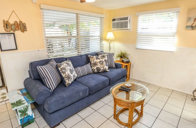 Bright beach home w. charming outdoors, close to beach