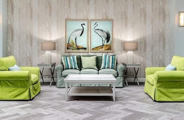 Newly renovated atrium. Beach front building off 30A