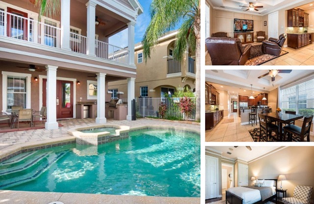 Stunning 3-Bed Resort home w/3 Ensuite Bedrooms, pool, spa, outdoor kitchen. Near WDW