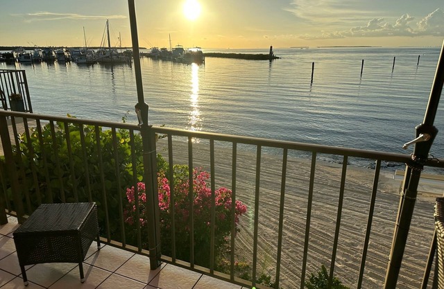Sunset from our own Private Balcony Directly over the Bay