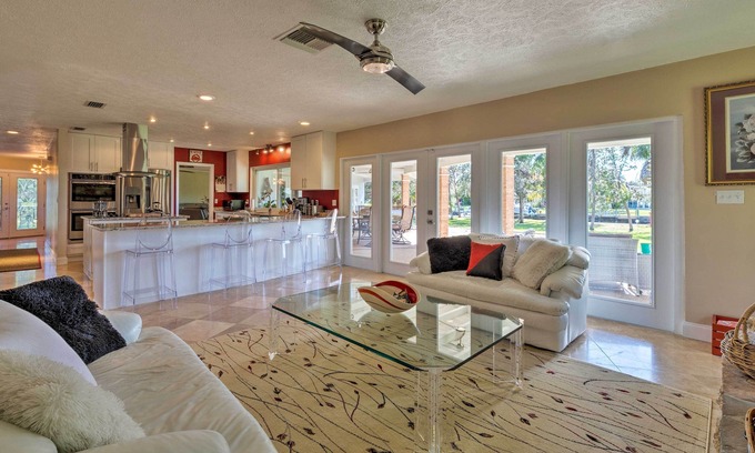 Dixie Shores House | Bayfront Florida Retreat w/ Boat Lift & Fire Pit!