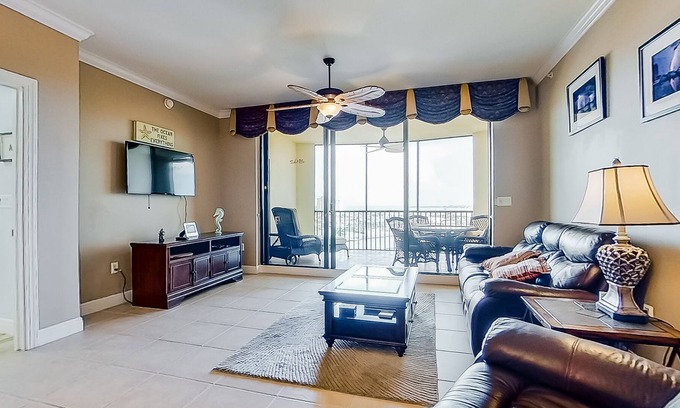 Cape Harbour Condo | Beautiful water-view condo with pools, gym, hot tub, 2 balconies, washer/dryer