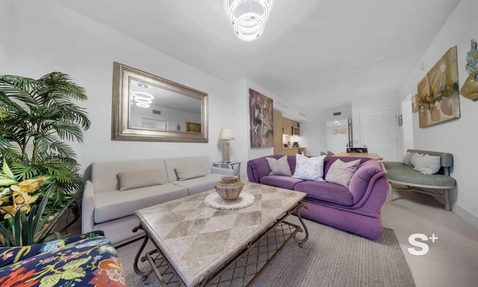 East Little Havana Apartment | Chic 2-Bedroom Downtown Condo with City & Water Views