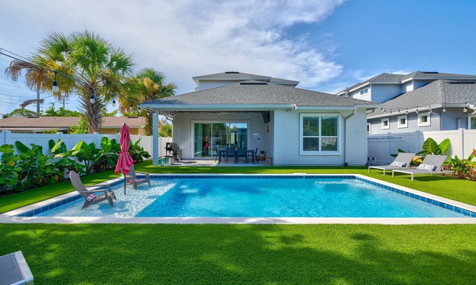 Jacksonville Beach House | Chic Beach Stay Heated Pool Epic Game Room
