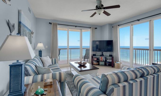 Panama City Beach Condo | CORNER UNIT WITH AMAZING VIEWS AND FREE BEACH SERVICE!
