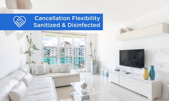 Sunny Isles Beach Condo | Cozy designer condo across from the beach. WiFi, parking, tennis and more!