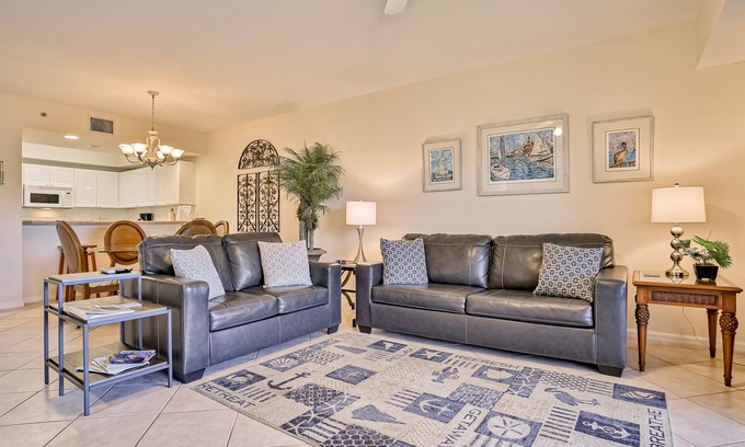 New Smyrna Beach Condo | Deluxe dog-friendly condo w/shared pool, hot tub, & sports courts, near beach