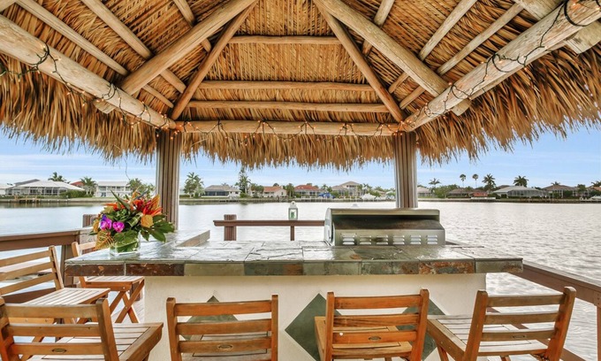 Marco Island House | Great Water View 4/2 Pool House With Tiki Bar On Marco Island
