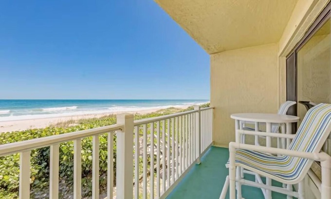 Indialantic By The Sea Apartment | Indialantic Charm: Relaxing Room with Seaside Ambiance | Balcony