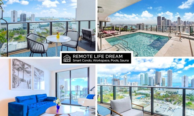 Town Square Condo | Lunabase ☾ Remote Life Dream | Smart Condo, Spacious Lounge Patio, Book Haven, Workspace, Parking