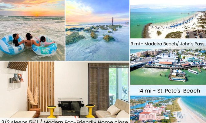 Largo House | Modern Eco Home near Florida's Best Beaches, Clearwater Beach, St Pete Beach, Madeira Beach, Treasure Island Beach, Indian Rocks Beach