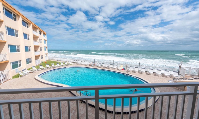 Satellite Beach Condo | Ocean Front Complex -beautiful Ocean Views! Can't Get Any Closer To The Ocean!