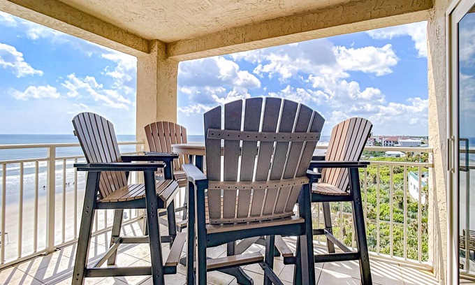 New Smyrna Beach Condo | Oceanfront Bliss at Palm House 6A/Stunning Views, Private Balcony & Pool