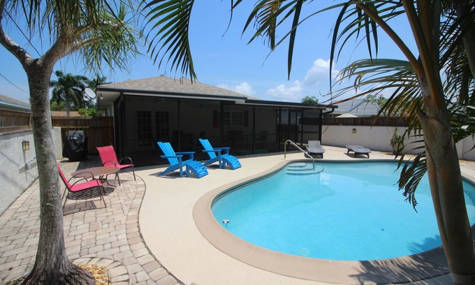 Naples Park House | Perfect recipe for relaxing, heated pool, walk to beach, bikes, stunning sunsets